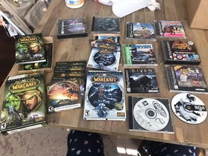 Vintage PS1 Game Lot Area 51 GTA World Warcraft NCAA 99 Empty Cases Mics Riven - Picture 1 of 11