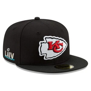 Kansas City Chiefs New Era Super Bowl LIV Champions 59FIFTY Fitted Hat Sz 7 1/4 - Picture 1 of 5