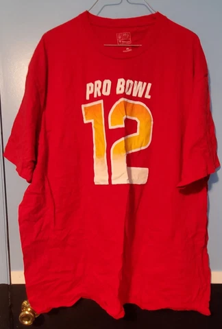 New England Patriots Tom Brady  #12 Pro Bowl 2018 Player T-shirt Red Cover