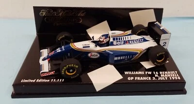 MINICHAMPS 1/43 - F1 WILLIAMS FW16 RENAULT MANSELL GP FRANCE 1994 - Immagine 1 di 2