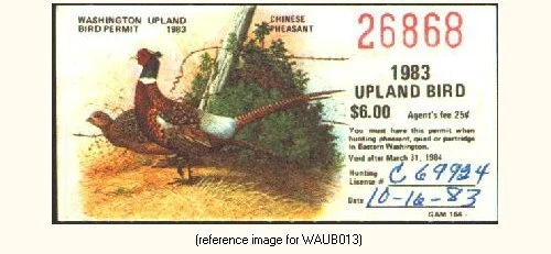 D2K Washington Upland Bird 1983 $6.00 Chinese Pheasant - Image 1 of 1