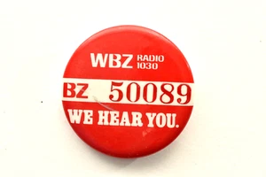 Boston MA-WBZ 1030 AM Radio Station Pinback Button-BZ 50089-We Hear You - Picture 1 of 3