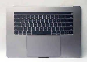 MacBook Pro 15 2018 2019 A1990 Palmrest + Touchpad + Keyboard + Battery. GRAY - Picture 1 of 8