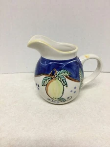 Vintage Krug Milchkännchen Italien 4 1/2" H Dipinto Amano Italy Limoncello Zitrone - Bild 1 von 6