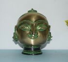 Lady Gauri Head Brass Religious Sculpture Home Decorative Handicraft Item EK453 