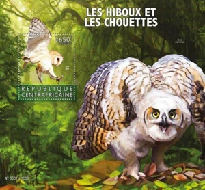 Centrafrique 2015 MNH. OWLS | Michel Code: 5859 / Bl.1393 - Picture 1 of 1
