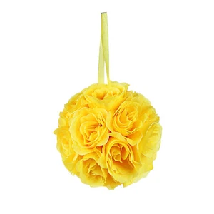 2 Silk Roses 7" wide Flower Kissing Balls Wedding Party Decorations Centerpieces - Picture 1 of 154