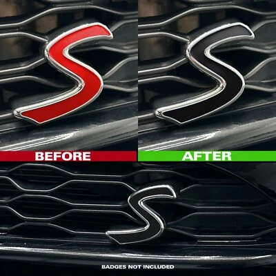Adesivo sovrapposizione decalcomania accento anteriore MINI F55 F56 F57 Cooper S - nero opaco - Immagine 1 di 2