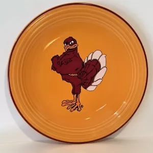 Fiestaware Plate Virginia Tech University Hokie Bird Mascot Turkey Fiesta Ware - Picture 1 of 11