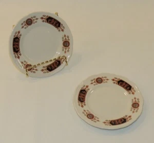 Set piatti ristorante vintage Siracusa Cina nero marrone bordo smerlato 5,5" piatto 2 - Foto 1 di 12
