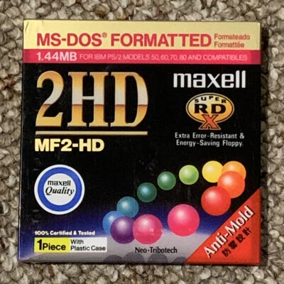 Maxell MS-DOS formatted 2 HD  floppy disk (T) - Image 1 of 2