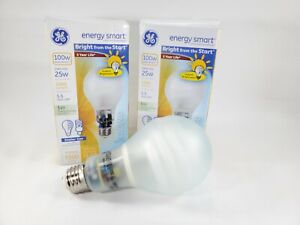 2Pk GE Lighting 100W Energy Smart Bright From The Start CFL 25-watt 1500-Lumen