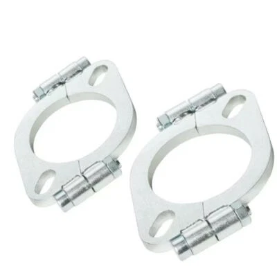 Paquete de 2 Kit de Reparación de Brida Dividida de 2" 2.5" 3" Kit de Brida de Escape Plana Ovalada de Acero Foto 1 de 4