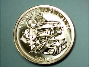 2023 P D American Innovation Indiana Race Car Classic $1 (2 Coin Set) PD UNC - Picture 1 of 16