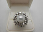 2.60Ct Round Natural Pearl 14k White Gold Plated Engagement Wedding Ring