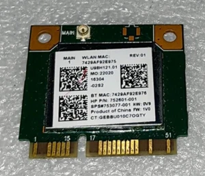 Carte Wifi Realtek RTL8723BE pour HP Pavilion 15- . - Foto 1 di 1