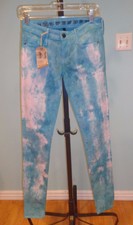 EARNEST SEWN HARLAN.506 NWT Size 25 Cigarette Leg Light Blue/White Jeans