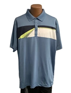 Page & Tuttle Polo Shirt Mens Extra Large Blue Short Sleeve Golf Cool Swing Flex - Picture 1 of 6