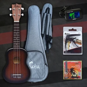 Left Handed Ukulele SK601 /Bag /Tuner /Capo /Strings (Free Ship USA) - Picture 1 of 7