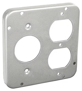 "NUEVA 4-11/16"" Cubierta Eléctrica Cuadrada 20 Amp TL 1.620"" Salida/Receptáculo Dúplex - Imagen 1 de 1