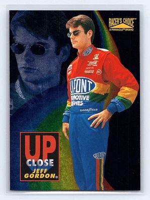 1996 Pinnacle Racer's Choice #4 Jeff Gordon Up Close with Jeff Gordon - Image 1 of 2
