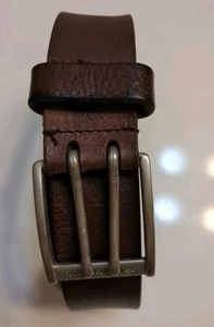 Columbia Herren Gürtel Gr. 40 dunkelbraun Leder goldene Schnalle - Bild 1 von 2