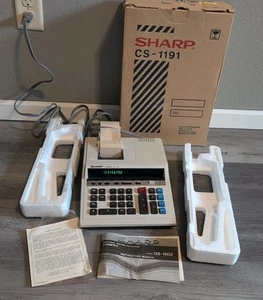 Sharp Compet QS-1602 Electronic Printing Calculator W/ Instructions & Box CLEAN  - Picture 1 of 18