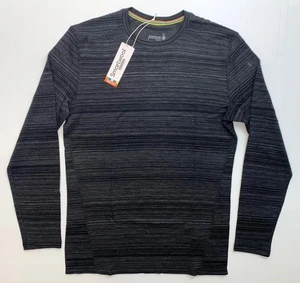 Men's SMARTWOOL Classic Thermal Merino Base Layer Crew BLACK COLOR SHIFT - Picture 1 of 2
