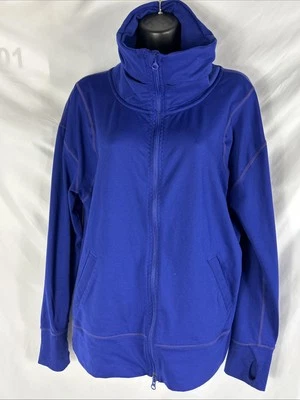 Zella Active Wear Purple Full Zip Jacket Size L Thumb Holes Gym Work Out Pilates - Image 1 of 4
