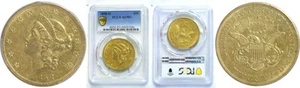 1858-O  $20 Liberty Gold PCGS AU-55+ - Picture 1 of 3
