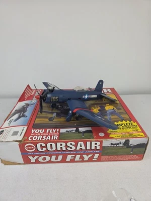 Vintage 1993 Cox #9000 Corsair .049 Gas Powered Control Line Airplane w/Box READ - Image 1 of 4