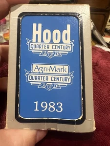 Vintage Hood Agri Mark Spielkarten Werbung 1983 Vierteljahrhundert - Bild 1 von 6