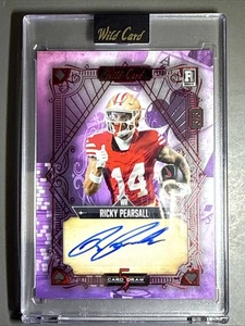 SSP #3/3 2024 WILDCARD 5 CARD RED FOIL RICKY PEARSALL ROOKIE AUTO RC 49ERS - Picture 1 of 7
