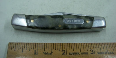 Faca de bolso Imperial Schrade IMP17S âmbar celulóide trple blade Stockman - Imagem 1 de 4