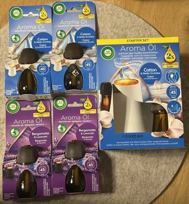 AirWick Lufterfrischer Aroma-Öl Starter Set – Diffuser + 4×20ml Nachfüller NEU - Bild 1 von 4