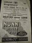 VINTAGE RUGBY LEAGUE PROGRAMME SALFORD V LEIGH 26TH MAY 1947