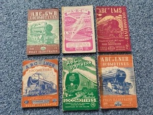 IAN ALLAN ABC LNER GWR LMS LOCOMOTIVES SPOTTER SERIAL # BOOKS x6 1945 1946 1947 - Picture 1 of 24