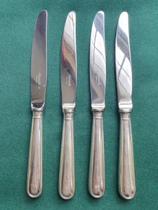 Coltello da tavola CHRISTOFLE ALBI x 4 posate placcate argento Francia - Foto 1 di 7