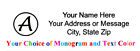 60 pcs Personalized Monogram  Return / Mailing Address labels - 1" x 2.625"