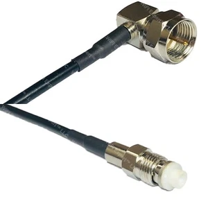 RFC100 F MALE ANGLE to FME FEMALE Coax RF Cable USA-Ship Lot - Picture 1 of 1
