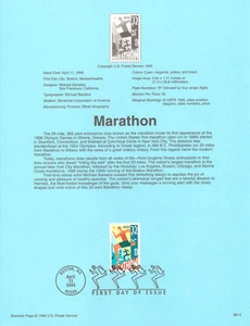#9614 32c sello de maratón #3067 página de recuerdos de USPS - Imagen 1 de 1