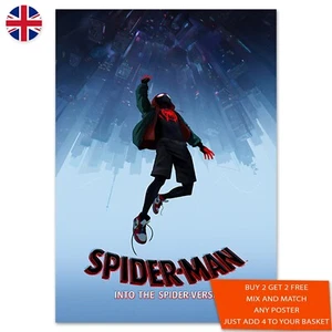 Spiderman Into the Spiderverse Movie Poster Print A5 A4 A3 A2 A1 Art Maxi -2082 - Picture 1 of 2