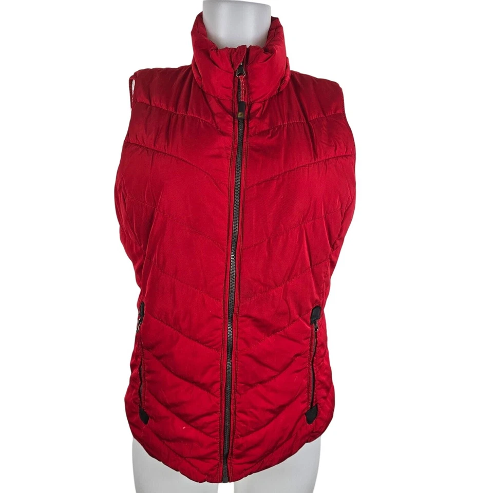 Chaqueta chaleco para mujer Green Tea rojo forrada de lana invierno bolsillos cálidos M Foto 1 de 4