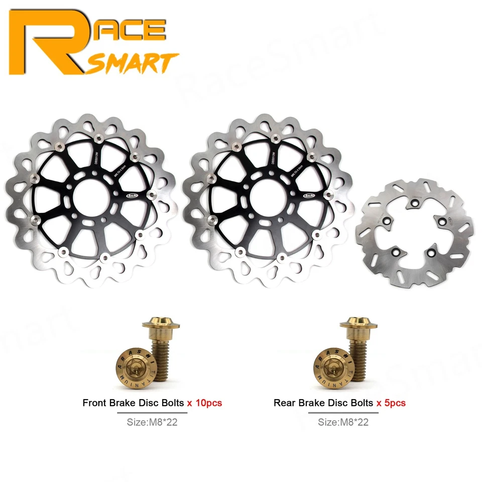 Tornillos de montaje de rotores de disco de freno delanteros traseros para Suzuki TL1000S 1997-2001 Foto 1 de 4