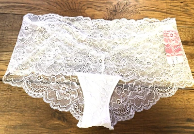 Calzoncillos cortos de encaje Passionata XL blancos tiro medio P59040 nuevos con etiquetas Foto 1 de 4