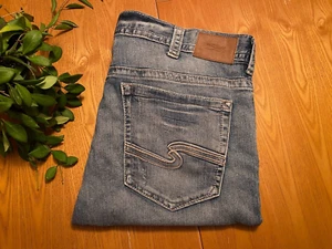 HERREN SILVER JEANS CO. GORDIE WESTERN GLOVE WORKS BLAU DENIM JEANS 40 X 30 GEBRAUCHT, IN EINWANDFREIEM ZUSTAND - Bild 1 von 12