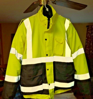Utility Pro Men's Class 3 High Visibility 3-in-1 Bomber Jacket with Teflon - Image 1 of 4