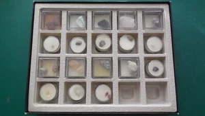 TREASURES OF THE EARTH CASE OF 18 PIECES IN CASES + SMALL PACK OF 15 GEMSTONES - Picture 1 of 6
