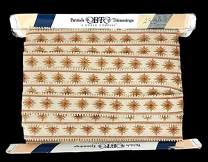 Vintage British Trimmings Bloomsbury Jacquard Trim by Conso  - Bolt of 23 Yds - Picture 1 of 5