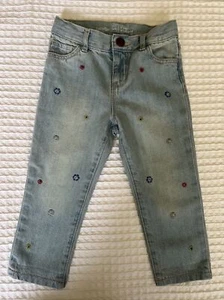 BabyGap Girls Flowered Girlfriend Jeans 3years - Picture 1 of 6